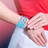 Fleurs de bleuet | Argent sterling 925 | Bracelet en verre Firefly